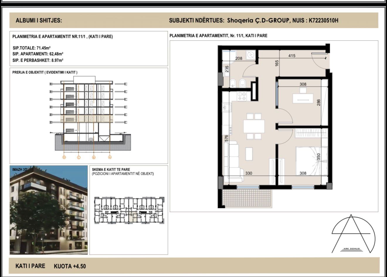Planimetria e apartamentit 4