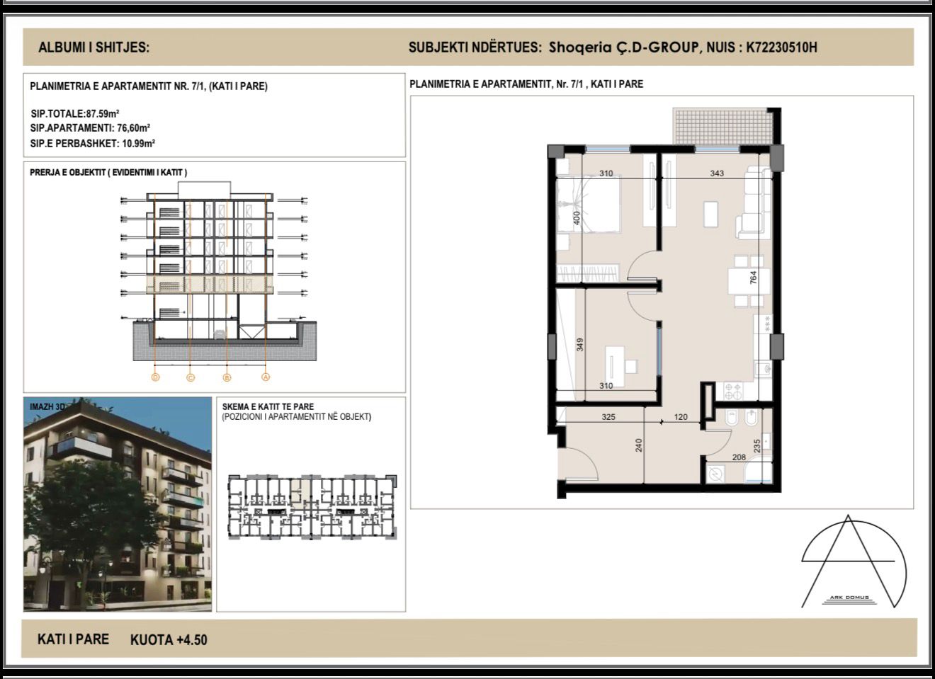 Planimetria e apartamentit 2